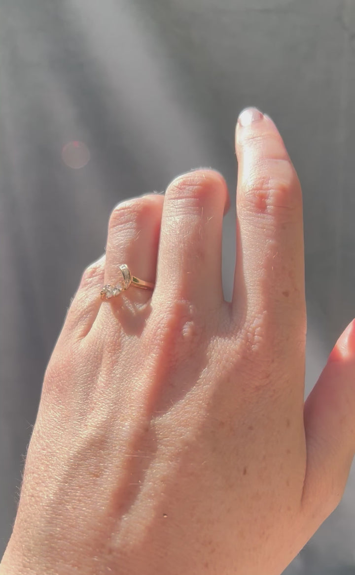 Vintage 1980’s 1/4 Carat tw Ring Enhancer with Marquise and Round Diamond Accents