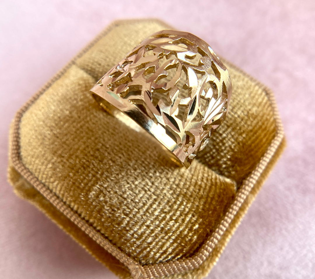 Openwork Dome Ring in 14k Yellow Gold